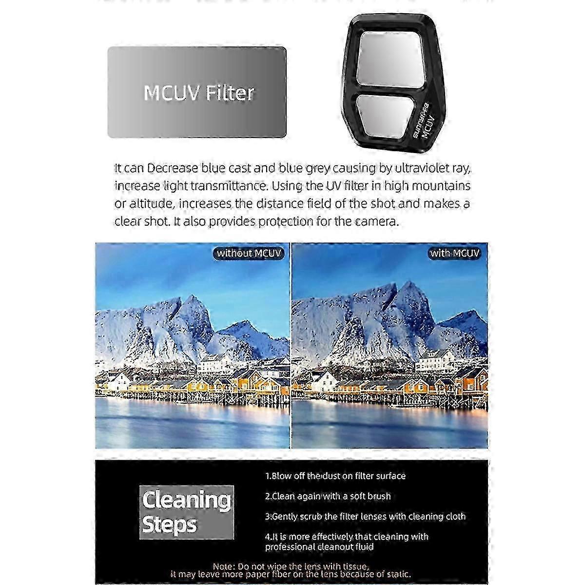 Adjusted Camera Lens Filter Kit for DJI Air 3S Drone Accessories - CPL Set