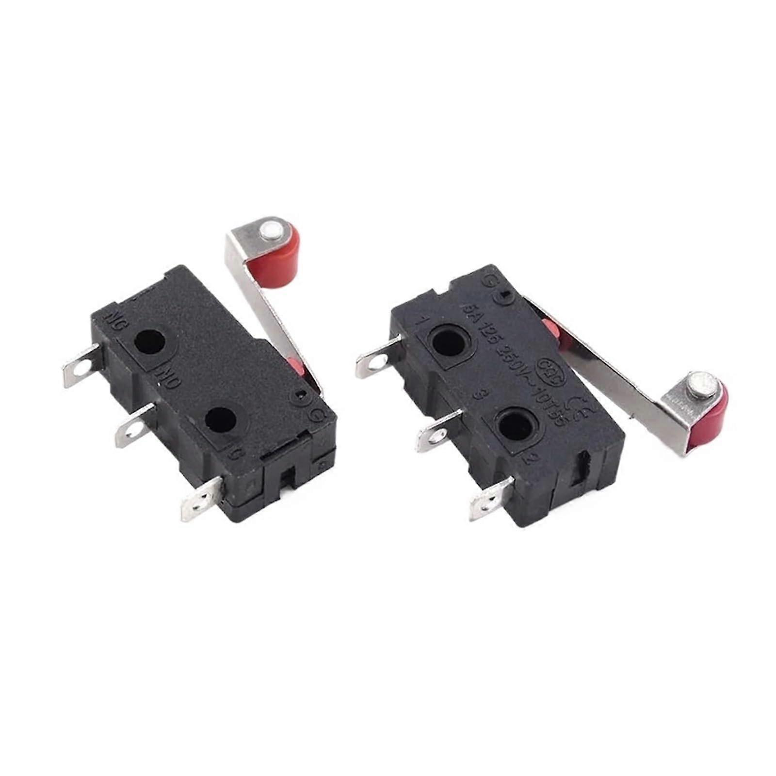 100PCS 3 Pin Micro Limit Switch with Roller 5V Quick Response  Durability for DIY Projects