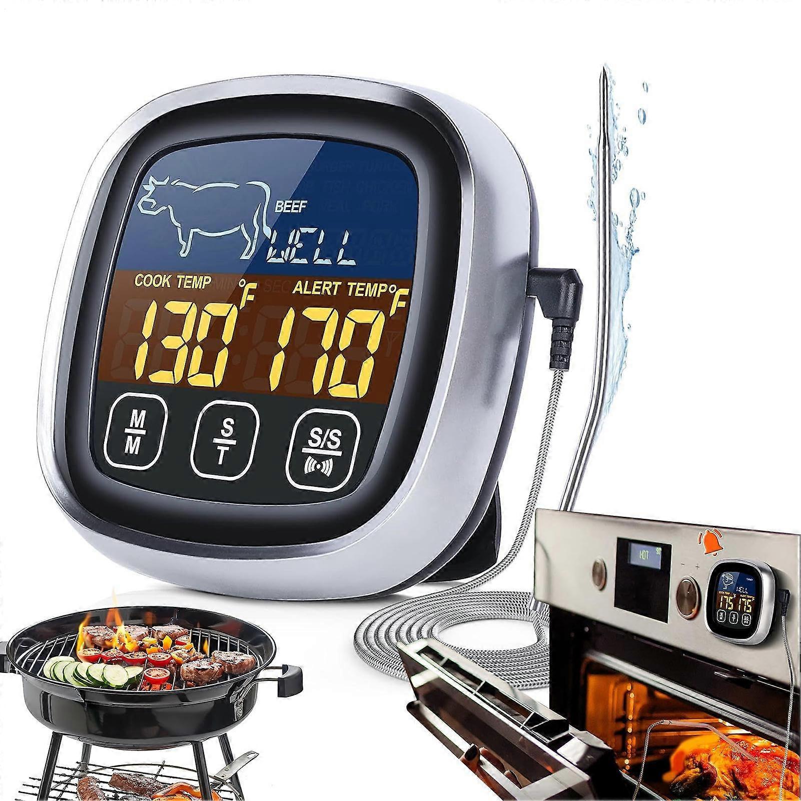Meat Thermometer Waterproof Digital BBQ Grill Thermometer with Instant Read Probe for Cooking
