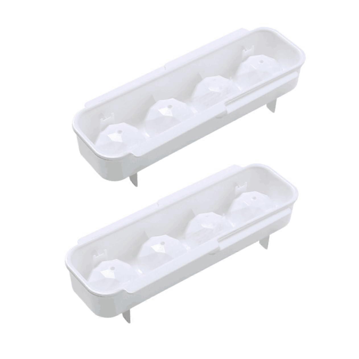 Whiskey Ice Ball Maker Round Ice Cube Tray Plastic Sphere Mold for Slow Melting Drinks 2pcs