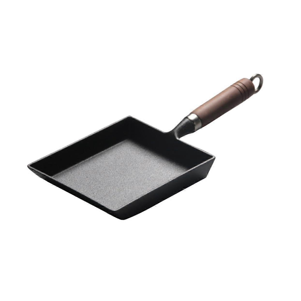 Non Stick Rectangular Omelette Pan with Flat Bottom for Gas Stove Cooking and Easy Flipping