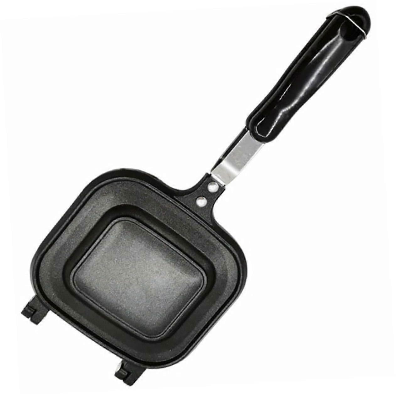Non Stick Double Sided Frying Pan for Sandwiches with Flat Bottom and Scratch Resistant Surface