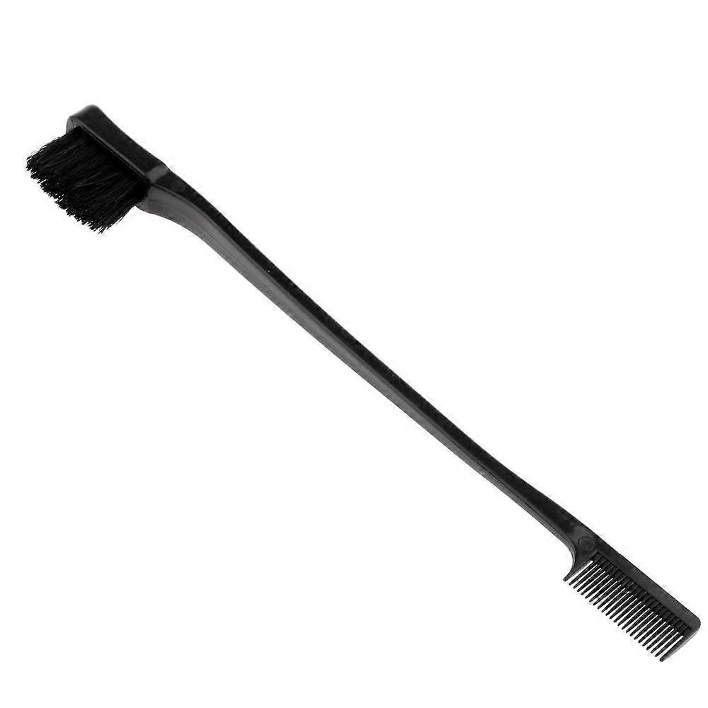 5 Pack Double Sided Edge Control Hair and Eyebrow Brushes for Precise Styling Black