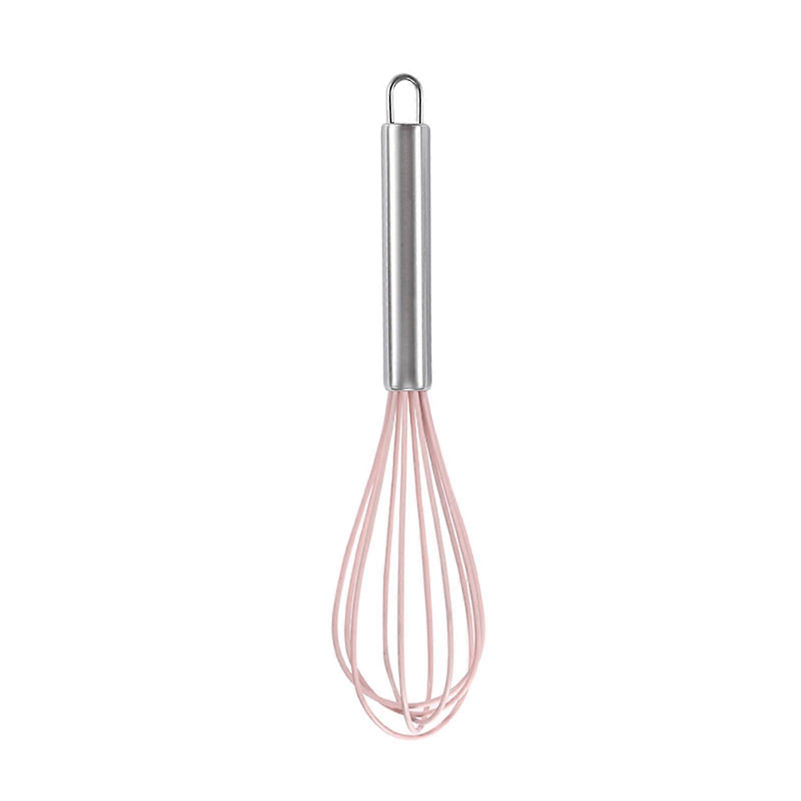 Silicone Whisk Egg Beater with Soft Head Rust Resistant Kitchen Tool for Baking and Mixing