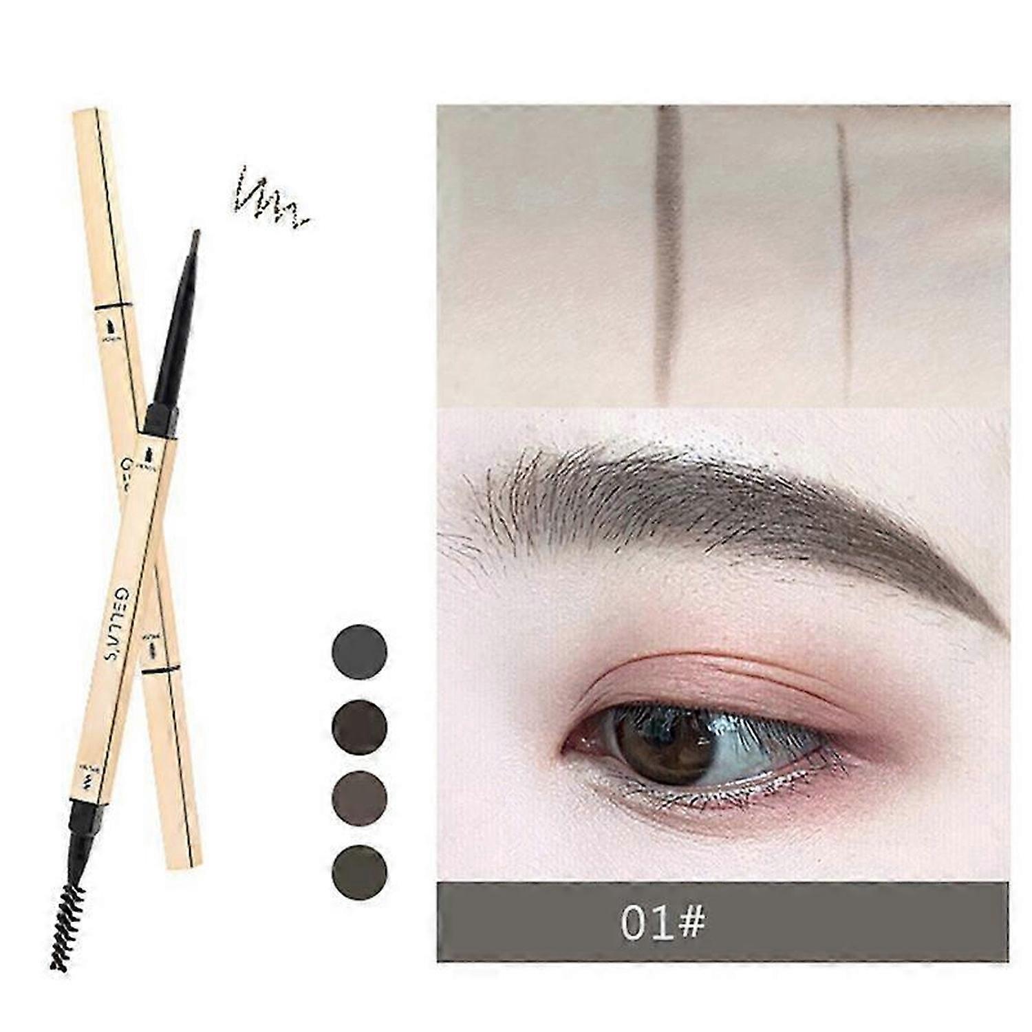 Double Ended Eyebrow Pencil Waterproof Rotatable Triangular Eyebrow Pencil Long Lasting Waterproof Makeup