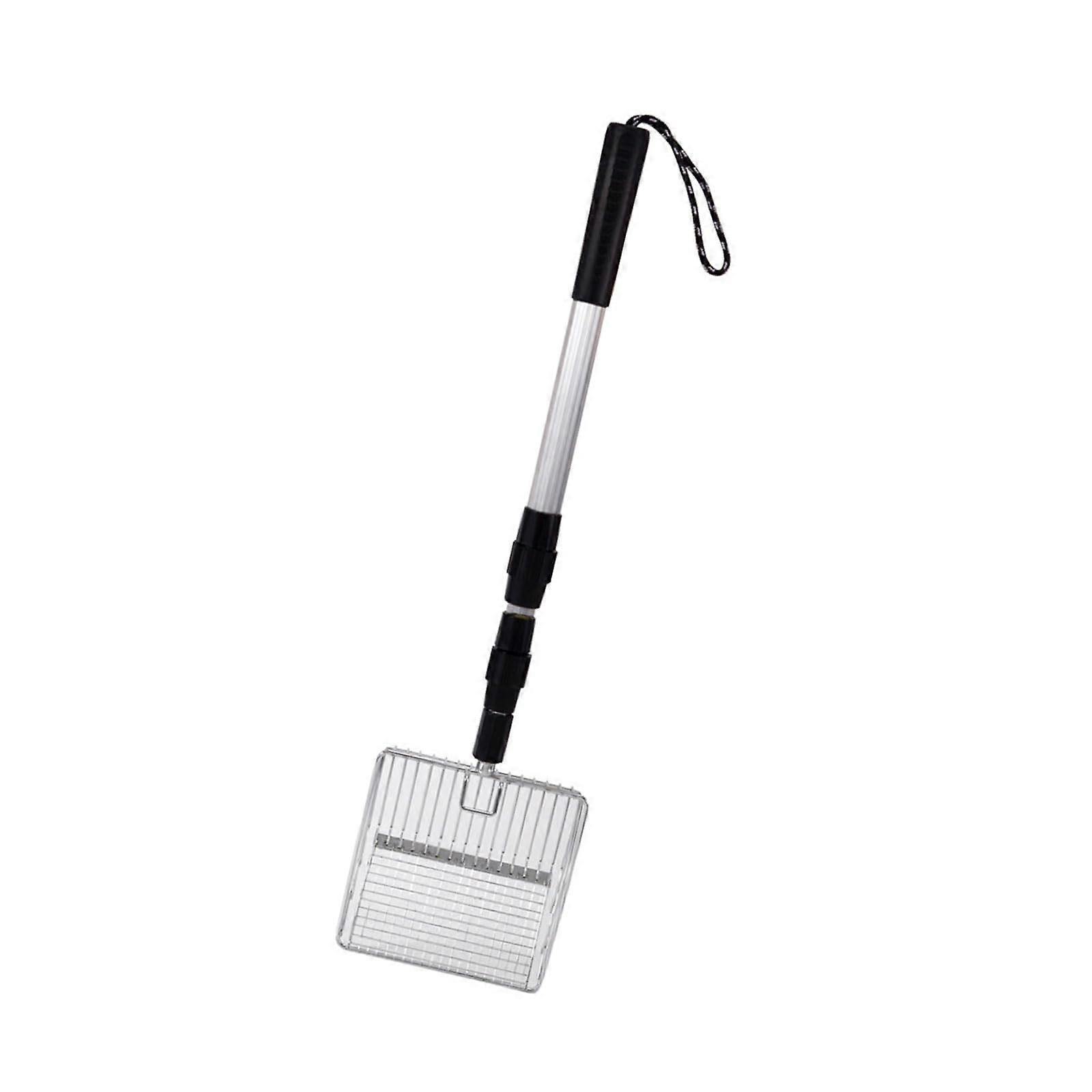 Metal Cat Litter Scoop with Adjustable Telescopic Handle RustResistant Sifter for Easy Cleaning
