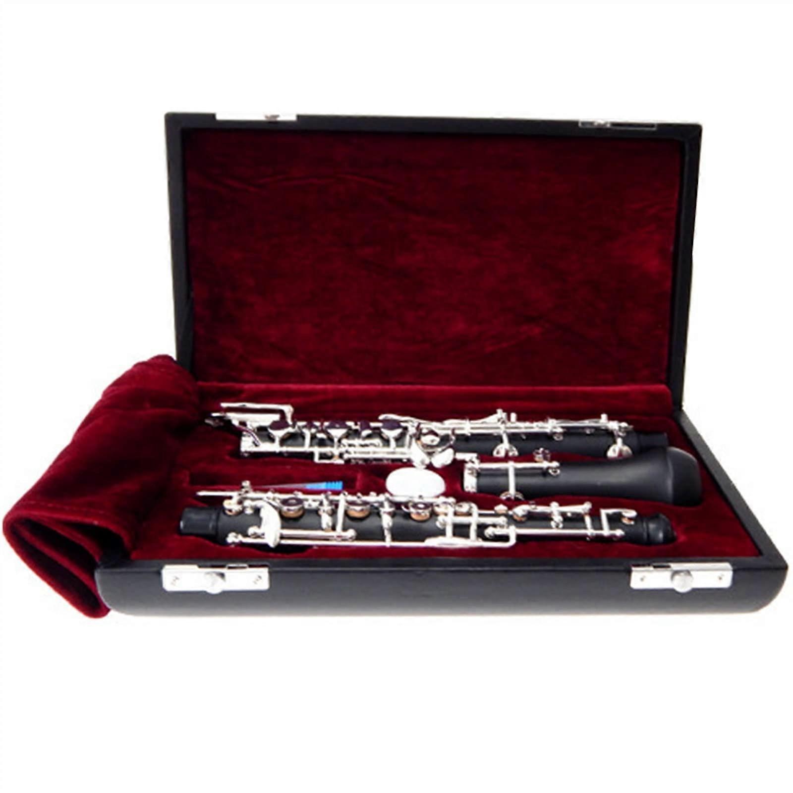 Beginner Oboe C Tuned SemiAutomatic with Durable SilverPlated Keys for Student Practice