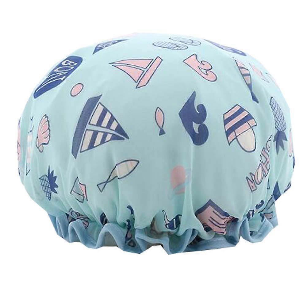 Microfiber Hair Drying Cap with Waterproof Outer Layer, Fast Absorption for Women  Blue Love