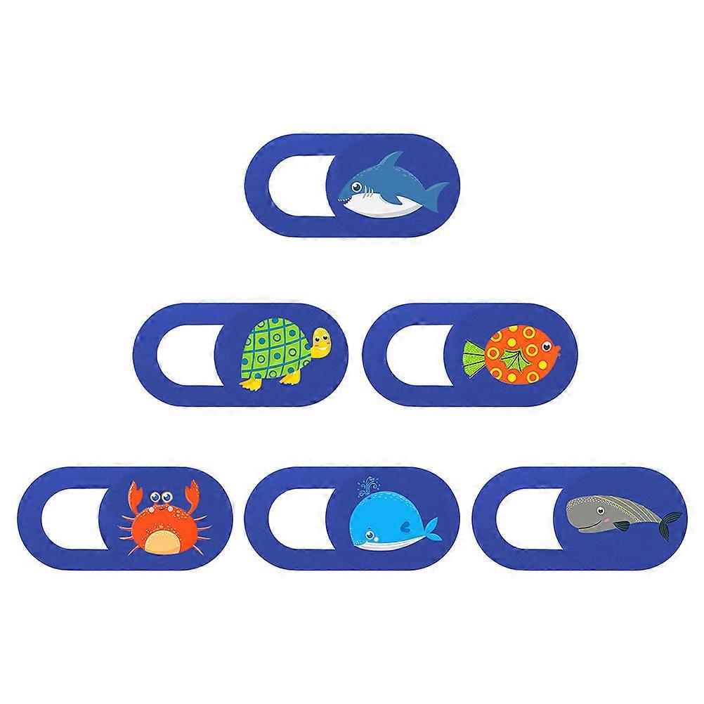 Webcam Cover Slide with Marine Animal Pattern for 18Pcs