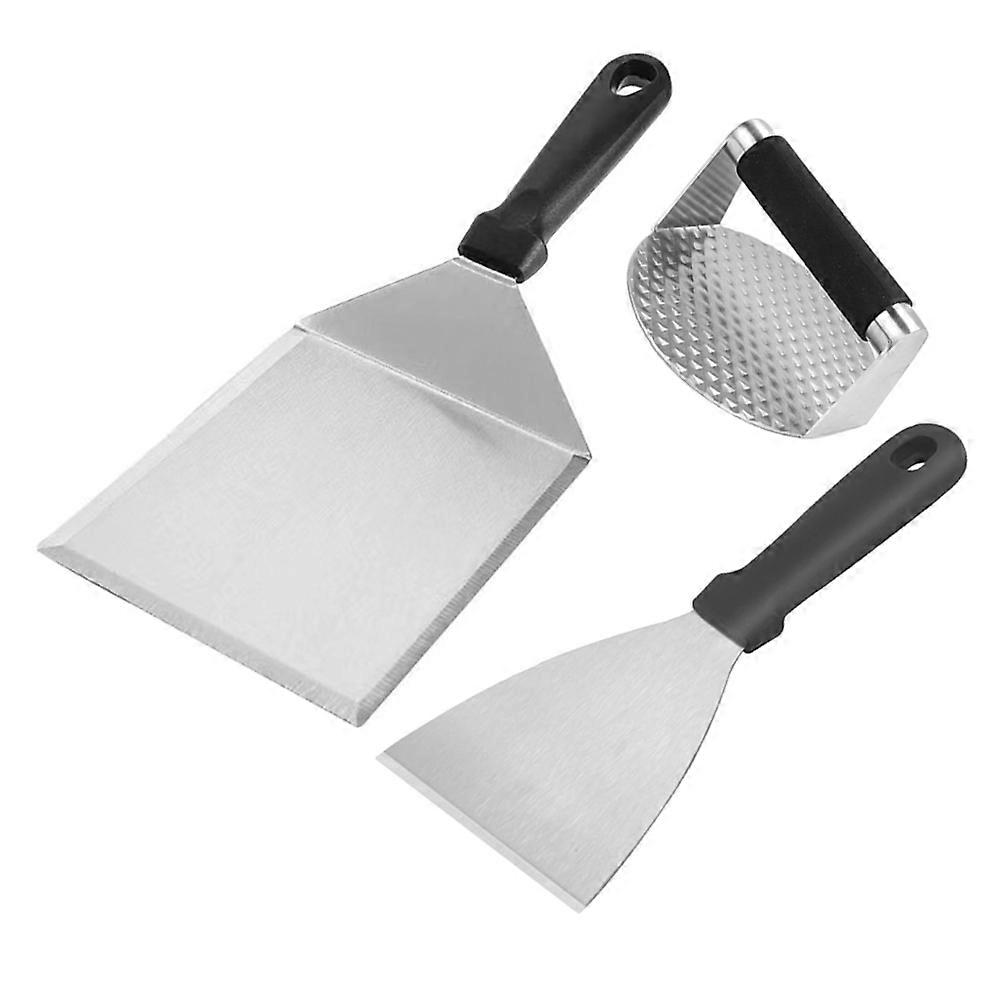 Stainless Steel Burger Press Set for Meat Pressing with Plastic Handle