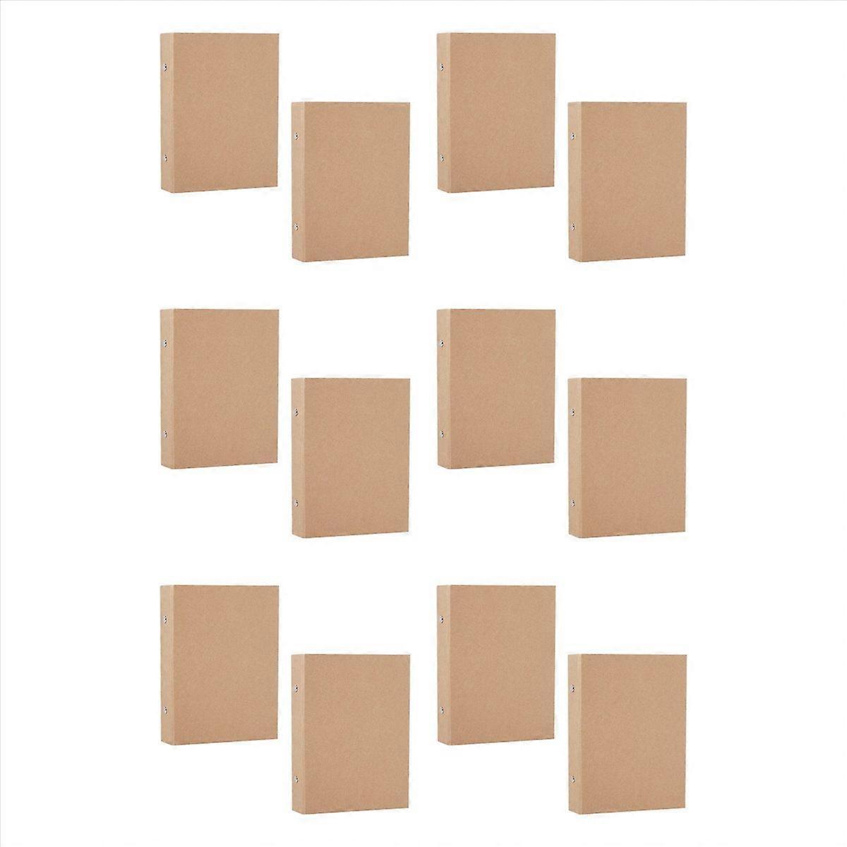 2Pcs A5 Refillable Ring Binder,A5 Kraft Paper Binder Tray