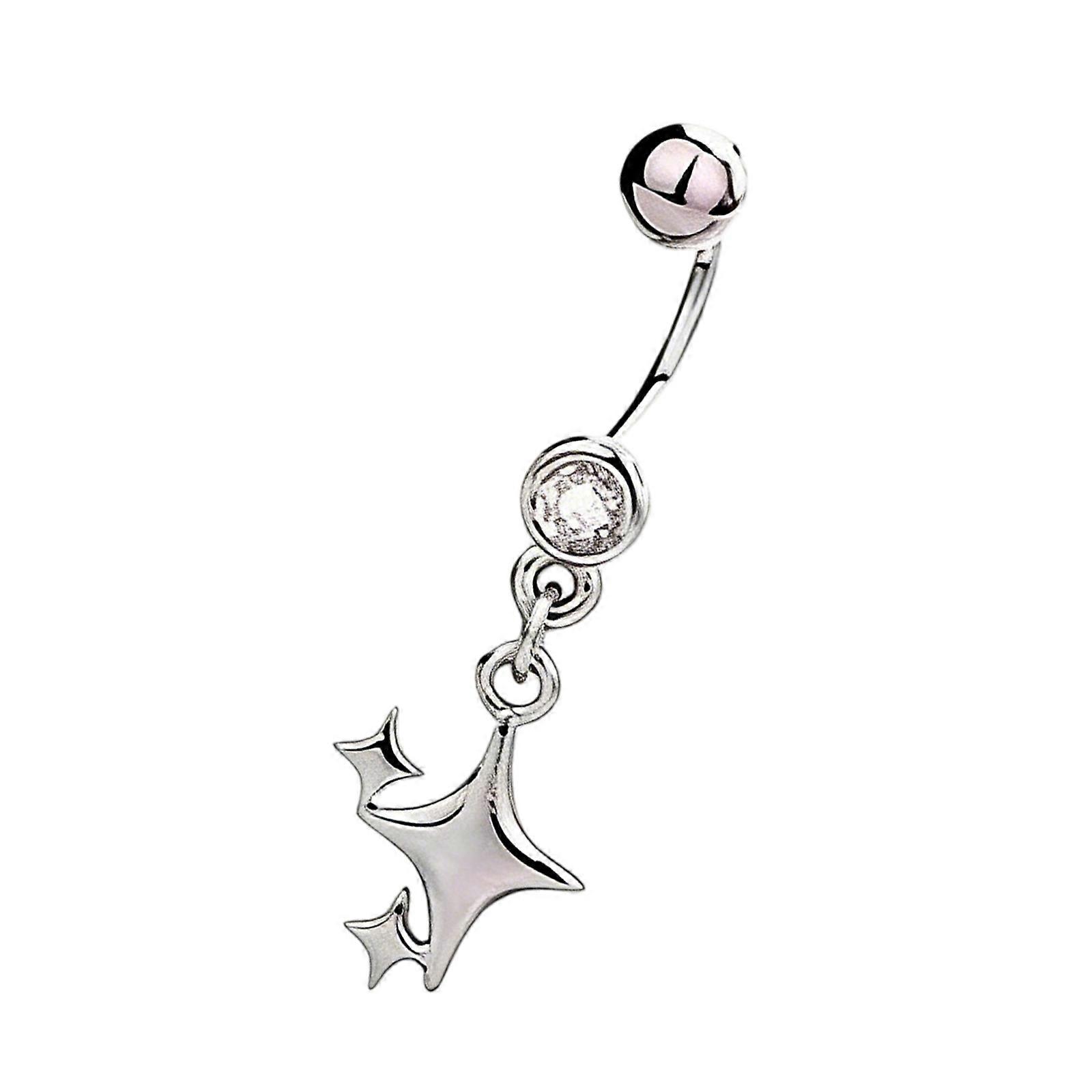 Multipurpose Screw Back Star Earring Featuring Crystals Accent Multicolor
