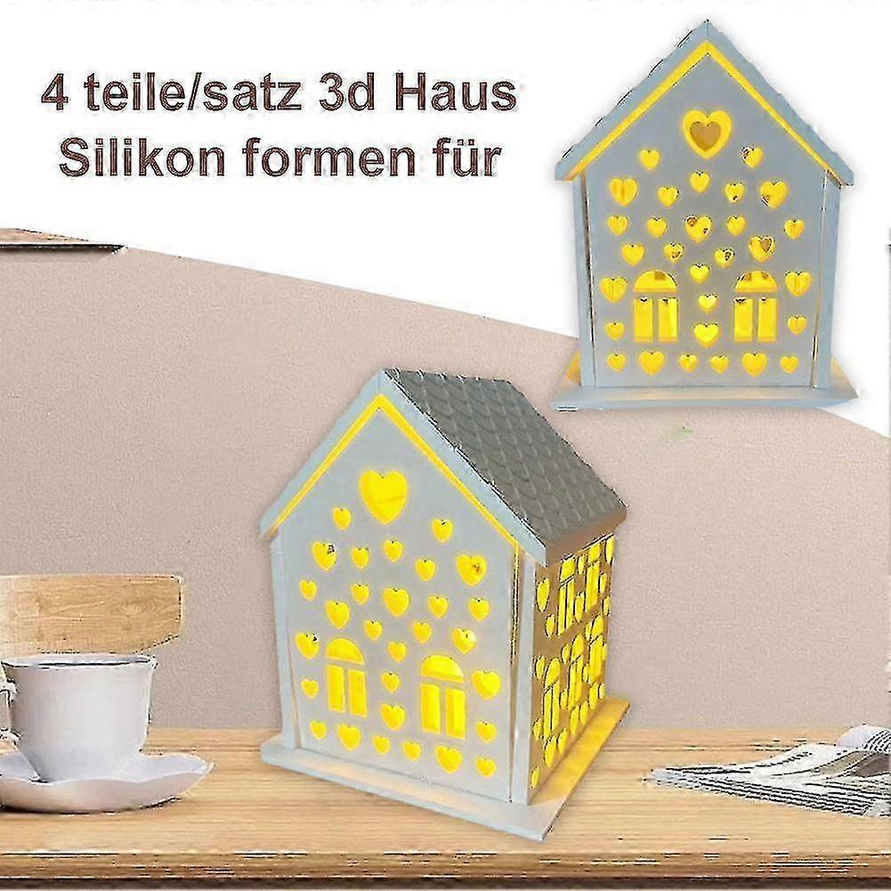 House Four Pieces Candlestick Plaster Molds