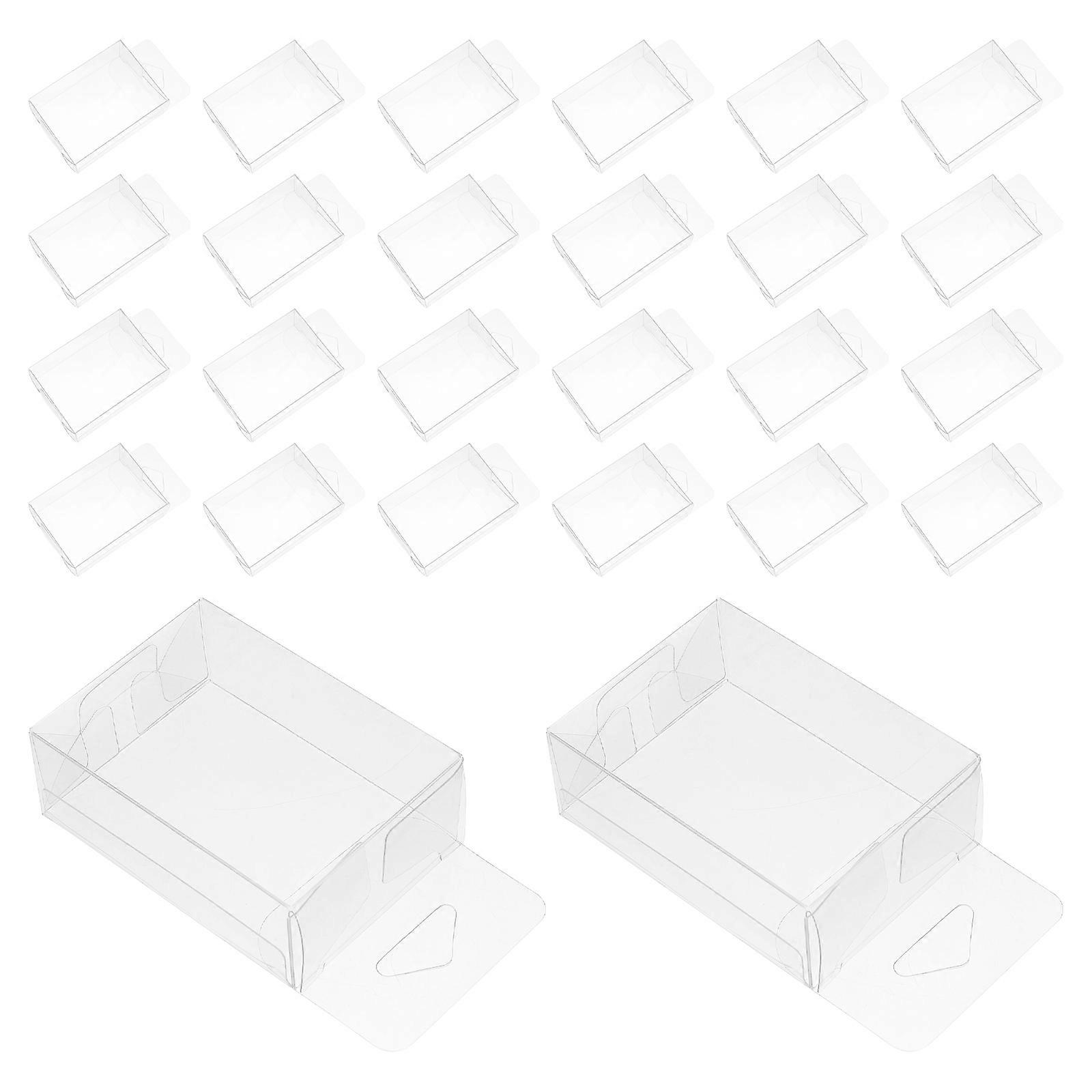 Transparent Packaging Box Plastic Folding Storage Box for Food Storage 50Pcs