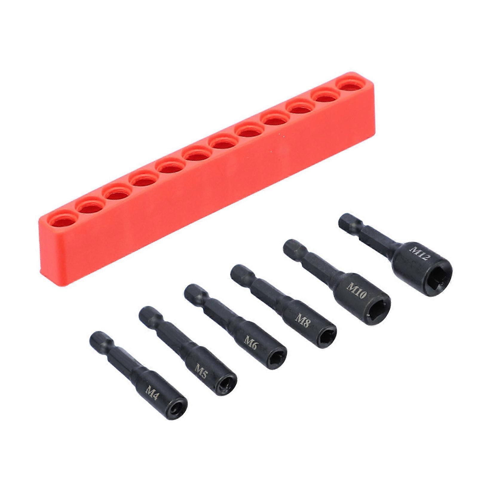8Pcs 1/4inch Socket Adapter Straight Fluted Screw Tap Thread Tap Socket Tap Socket Set Tap Die Socket Adapter Multicolor