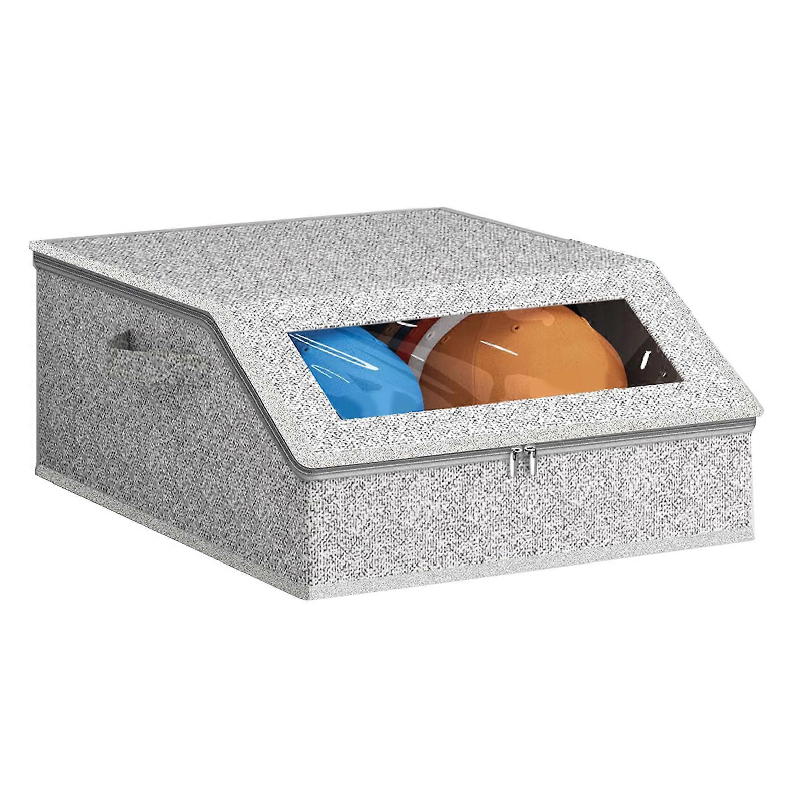 High Capacity Baseball Hat Storage Solution Holds 24 Hats Efficient Stackable Design And Clear Viewing Window Multicolor
