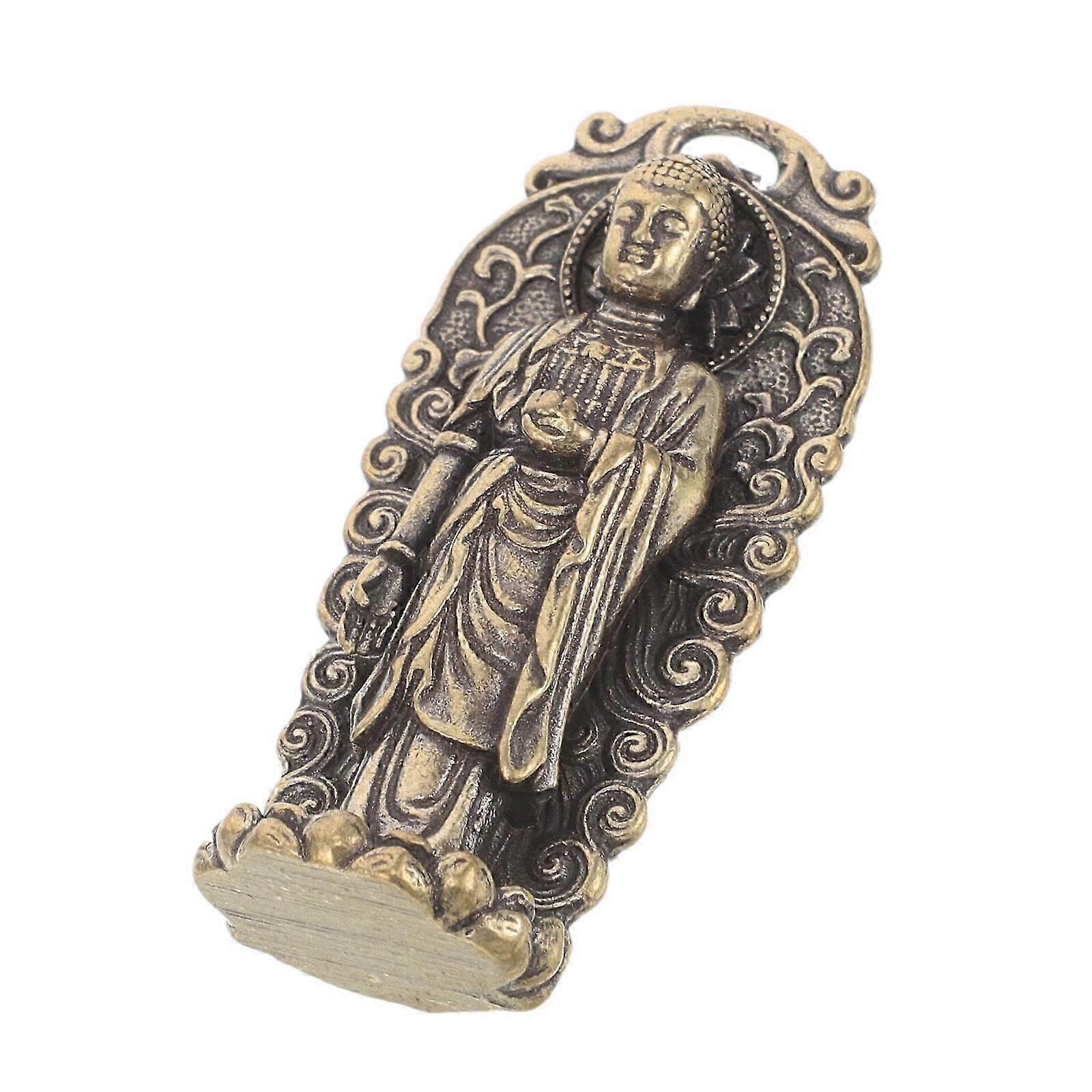Oriental Buddha Pendant Crafted from Brass with Backlight