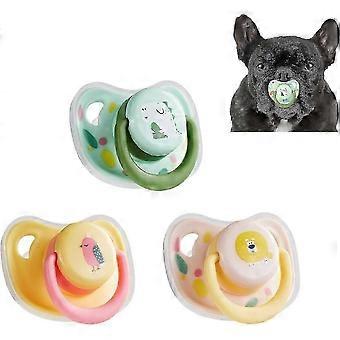 3 stuks Pet Dog Silicone Fopspeen, Hond Fopspeen Kauw Speelgoed, Kat Fopspeen voor Kittens, Huisdier Fopspeen voor Hond en Kat