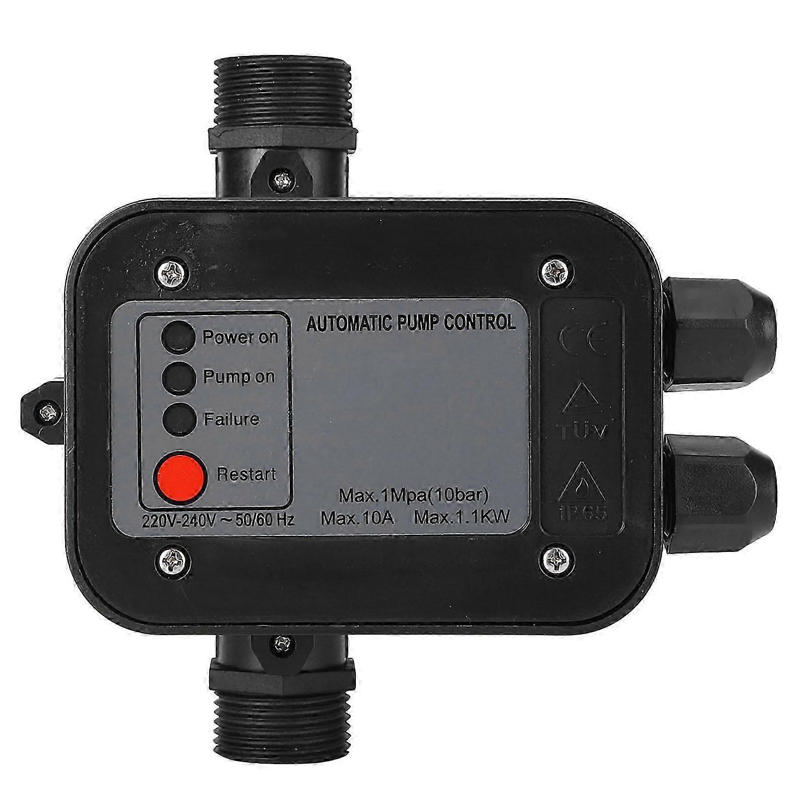 220V Black Self-Priming Water Pump Pressure Switch Automatic Pressure Controller