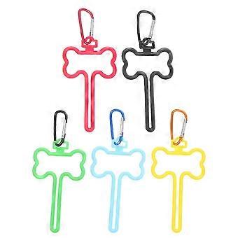 Dog Poop Bag Clips for Hands-Free Use 5Pcs Durable ABS Waste Bag Holders