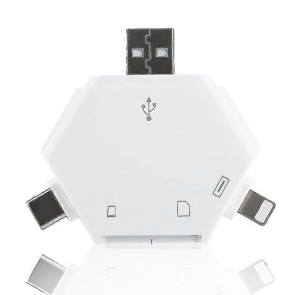 1pcs Sd Card Reader 5 In 1 Otg Card Reader Portable Memory Card Reader