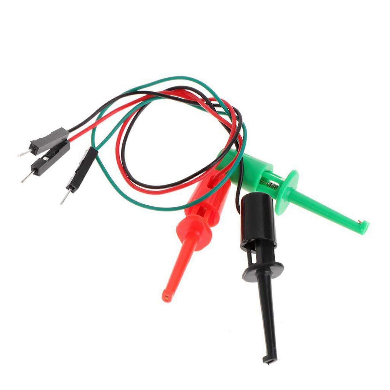 3Pcs Transistor Testers Hooks Hook Type Testing Clips Test Instruments with Male Head Electrical Test Work QinHai