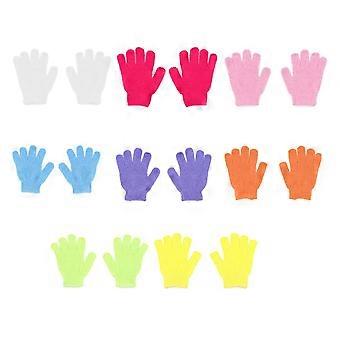 Five Fingers Bath Gloves Household Shower Towel Scrub Body Wash Home Supply Elastic Wipe Back Bathing Cleaning Gloves Dry Brushing Body Brush For Show