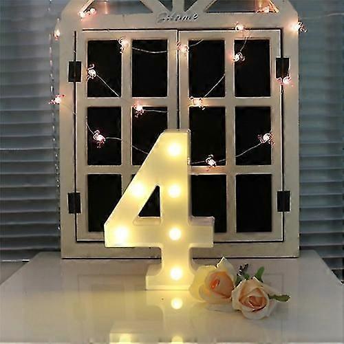 Digit 4 Forma Decorazione Luce