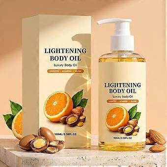 Vitamin C Body Oil for Women, Brightening Moisturizing Massage Oil for Dry Skin, Hydrating Body and Hair Oil for Softness and Glow, 100ml