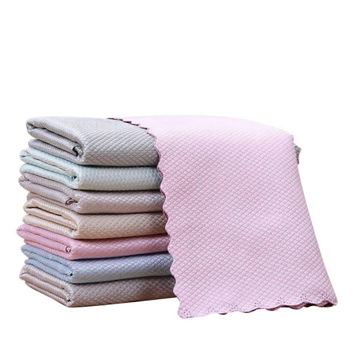 10 Pack Microfiber Cleaning Cloths for Kitchen,  Absorption Dish Towels, Scratch MultiSurface Use