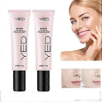 2PCS YED Pre Makeup Application Cream,Brightening Skin Color Pre Makeup Cream
