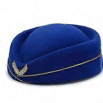 British Band Performance Women's Royal Blue Shell Wool Stewardess Hat