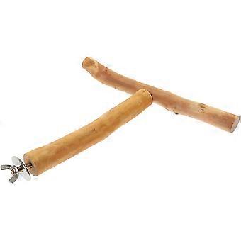 Parrot Toy Wooden Perch for Decoration in Light Yellow Wood