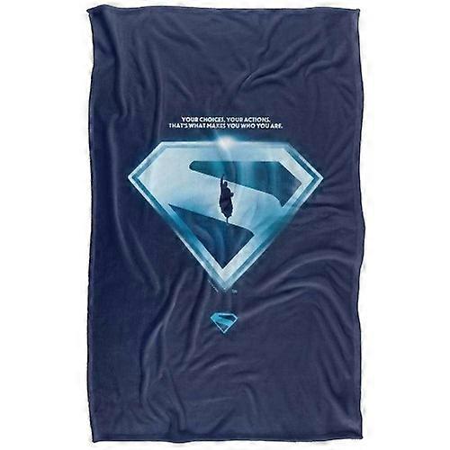 Superman 2025 Your Choices Shield Soft Touch Blanket