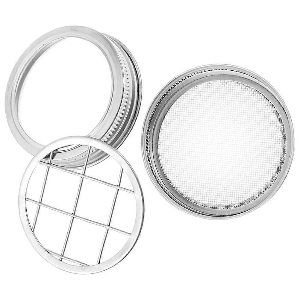 Stainless Steel Sprouting Lid for Jars with Flower Organizer Function 2Sets