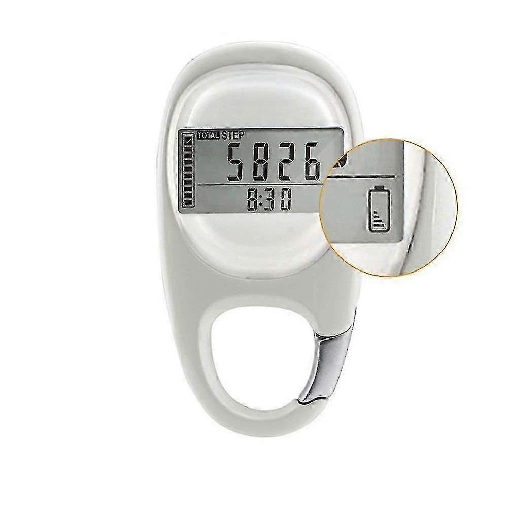 Pedometer 3D Digital Pedometer with Clip Simple Walking Step Counter compatible with All