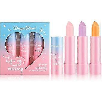 3PCS Lip Balm Set - Lip Balm Multipack - Color Change Moisturizing Lip Blam for Day & Night Lip Care - 3 Color Natural Lip Balm for Dry Cracked Lips P