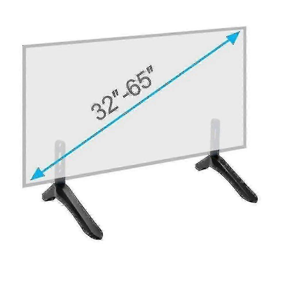 Universal TV Base Stand, Suitable compatible with 32 - 65 Inch TVs, Adjustable Height, Scratch-Resistant