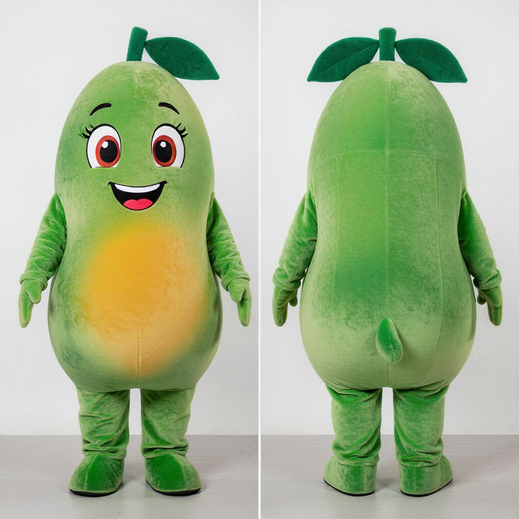MASTICOT Vibrant Green Rounded Mango Mascot