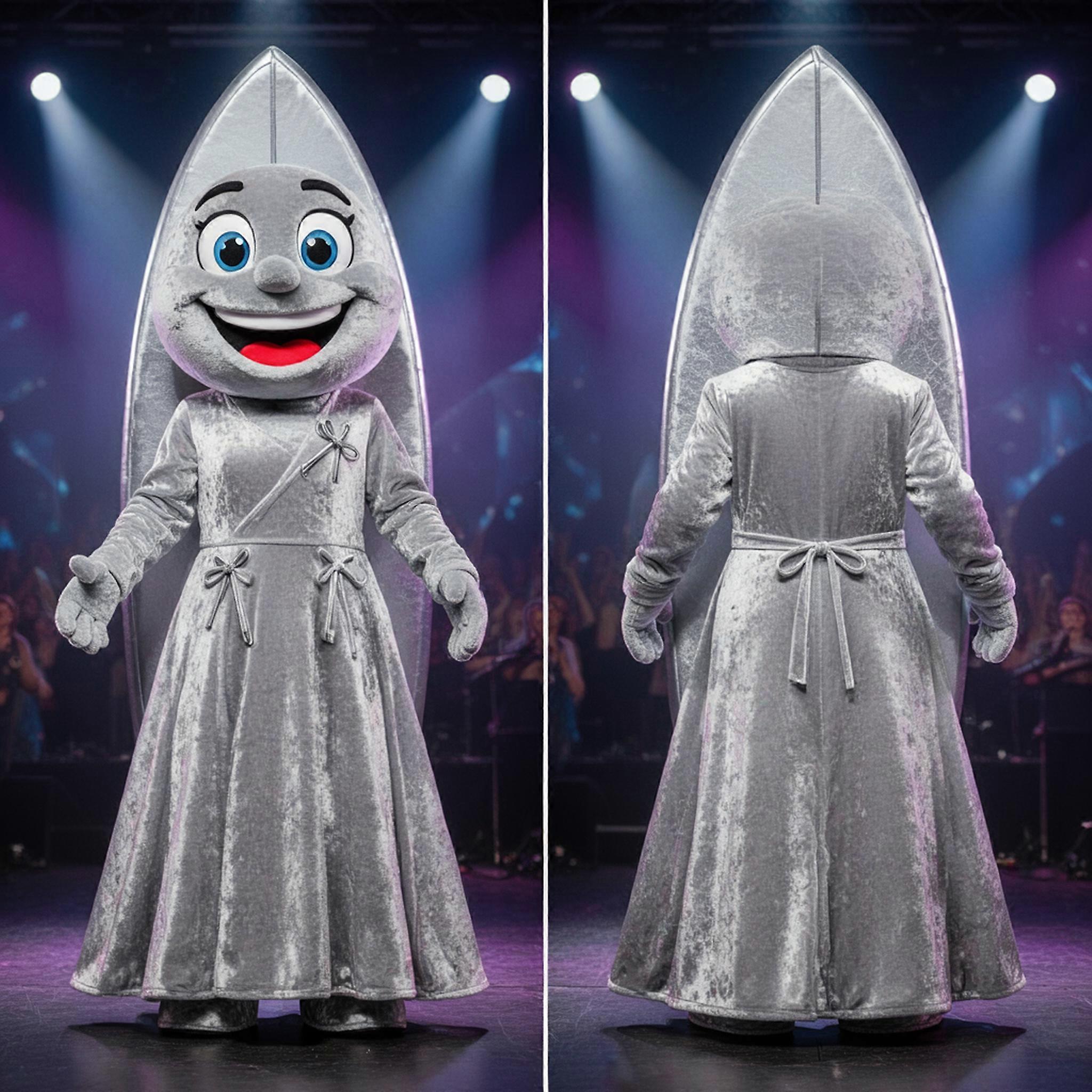 MASTICOT Silver Gleaming Surfboard Mascot