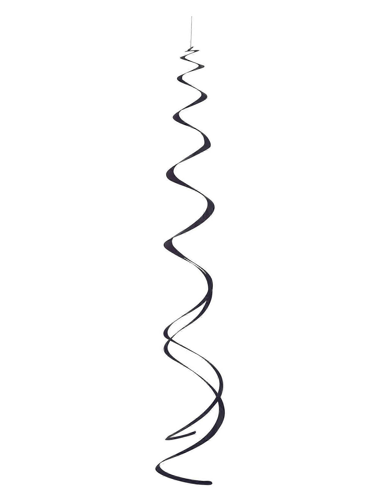 8 Black Spiral Decorations