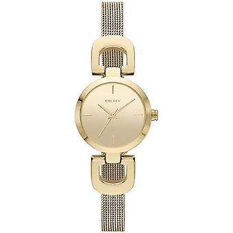 Dkny Reade Quartz Analog Woman Watch with NY2101 Gold Plated Stainless Steel Bracelet