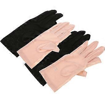 Wear-Resistant Thin Gloves Professional Riding Gloves Half Finger Sun-Proof 2Pairs