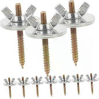 Bird Perch Screws Bird Cage Perch Screws Easy to Carry Small Lightweight Iron Fixing Accessories with Nuts and Gaskets 4Cm Size for PET Birdcage Use