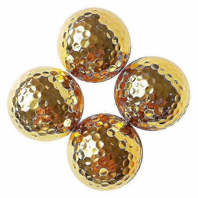 4-Pack Gold-Plated Double-Layer Golf Balls