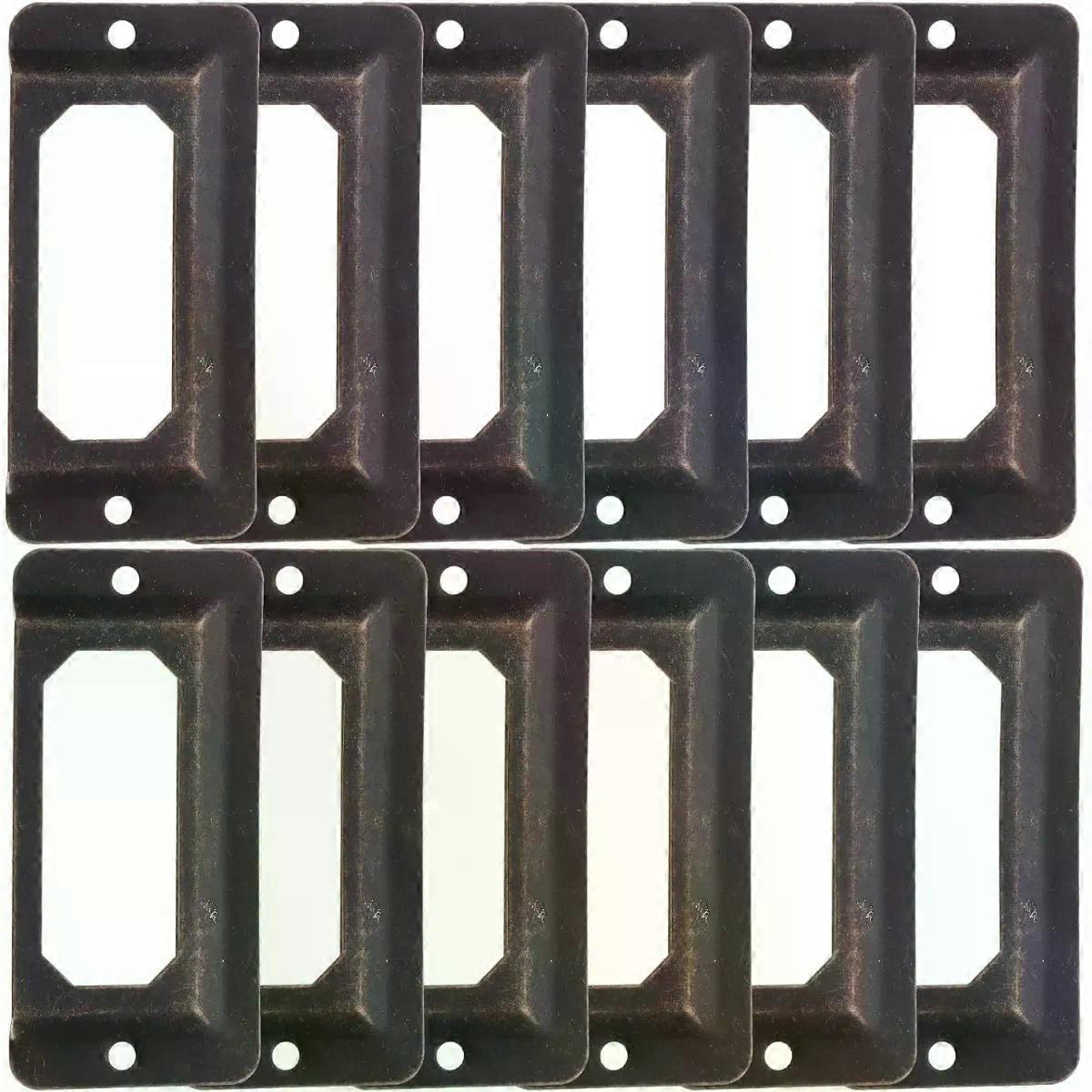 12pcs Vintage Metal Drawer Label Frames for File Box Identification