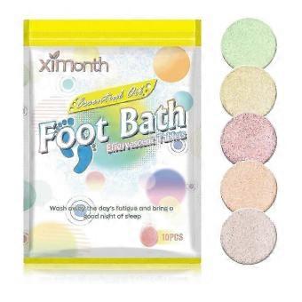 Ximonth 10pcs Foot Bath Tablets Bubble Tablets Remove Dead Skin Fatigue And Foot Odor