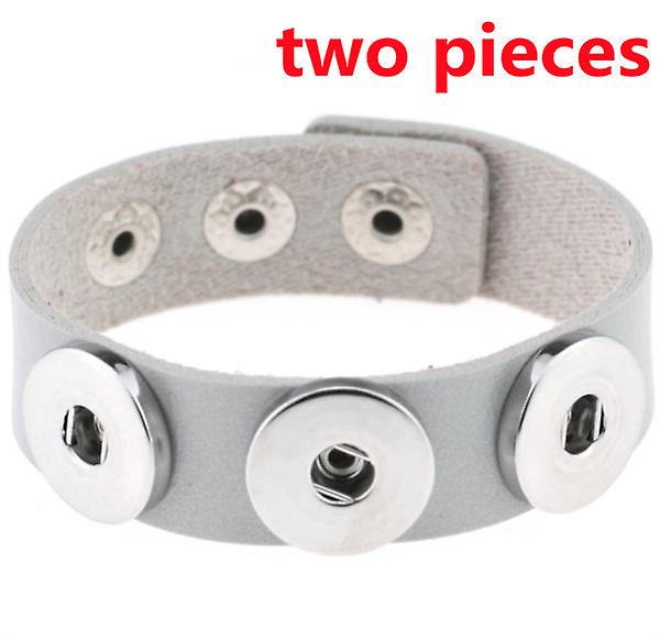 2022 Fashion Outlet Snap Bracelet Simple With Diy Personality Pu Leather Snap Bracelet Leather Bracelet Two Pieces