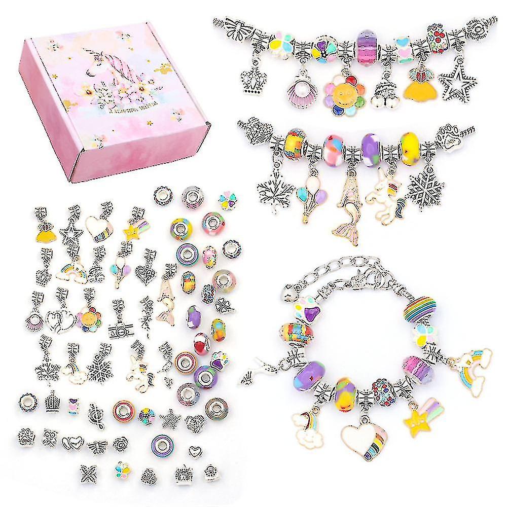 Kids's Creative Diy Crystal Bracelet Jewelry Making Kit Gift Box Set