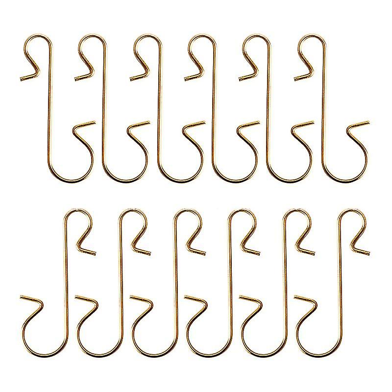 120pcs Ornament Hooks Metal Wire Hooks Ornament Hangers With Storage Box For Christmas Tree Decoration